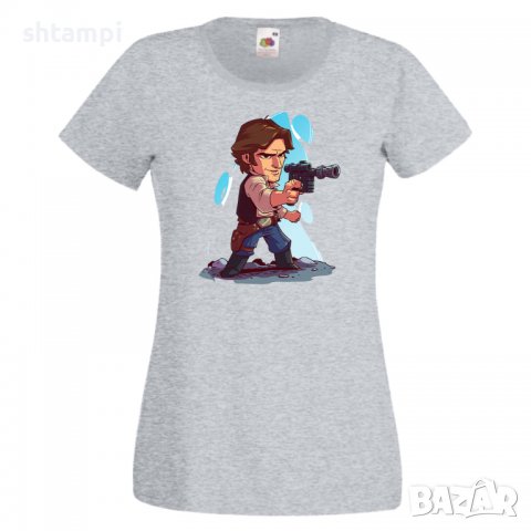Дамска тениска Star Wars Han Solo Игра,Изненада,Подарък,Геймър,, снимка 6 - Тениски - 36788975