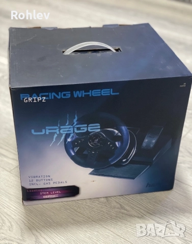 Волан HAMA uRage GripZ 500, Черен/ Син, снимка 7 - Джойстици и геймпадове - 52430865