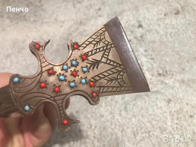 стара традиционна церемониална брадва за захар /персийска, непалска/, снимка 6 - Антикварни и старинни предмети - 55306874