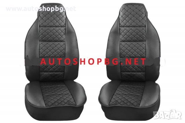 Комплект Универсална Тапицерия Тип Масажор 1+1 за Предни Седалки Лукс Черна със Червен шев, Еко Кожа, снимка 2 - Аксесоари и консумативи - 31378912
