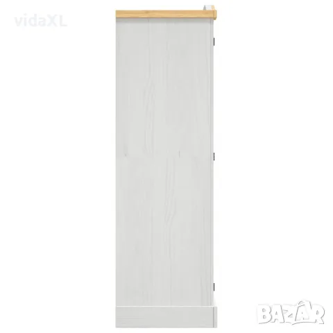 vidaXL Гардероб, мексикански бор, стил Корона, 3 врати, бял, снимка 3 - Гардероби - 56146543