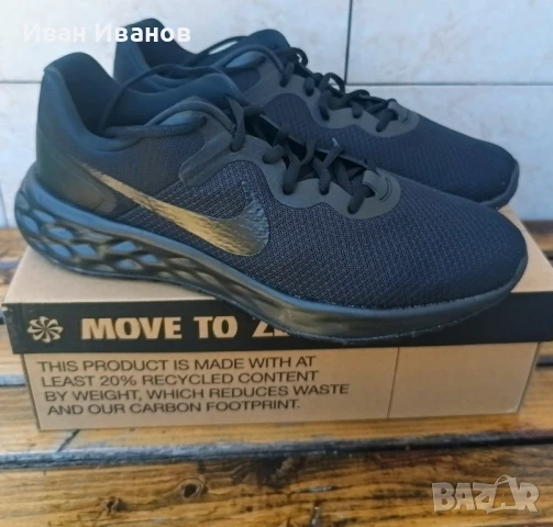 Мъжки маратонки Nike revolution 6 triple black Нови 