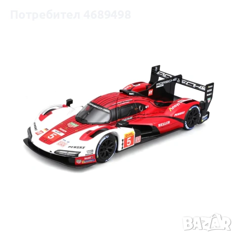 Bburago Race Porsche 963 – 1:24 DieCast състезателен модел – колекционерска реплика, снимка 3 - Колекции - 53178911