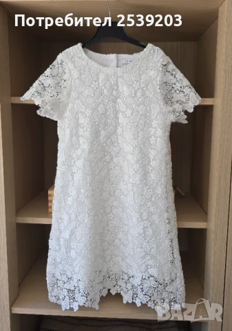 Нова детска рокля - бяла дантела 5-6 години , снимка 10 - Детски рокли и поли - 51411650