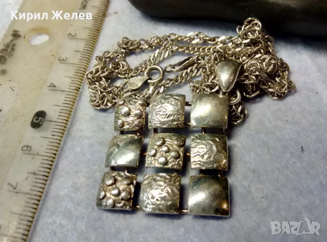 ШАРМАНТЕН АЖУРЕНТ СРЕБЪРЕН МЕДАЛЬОН РОДИРАНО СРЕБРО 925 със СРЕБЪРНА ВЕРИЖКА СРЕБРО 925 ITALY 28488, снимка 15 - Колиета, медальони, синджири - 49734065