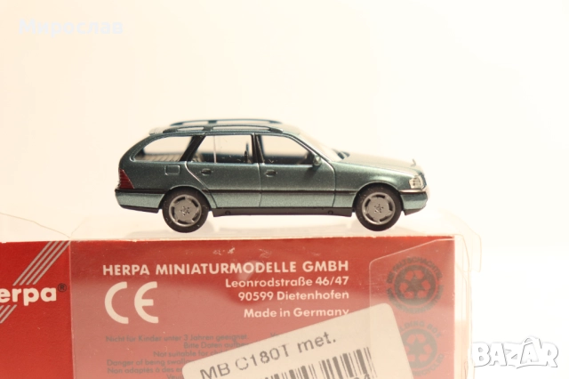 HERPA H0 1/87 MERCEDES BENZ C МОДЕЛ КОЛИЧКА ИГРАЧКА, снимка 6 - Колекции - 51476744
