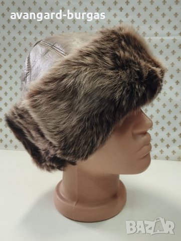 Дамска кожена шапка - 2 avangard-burgas, снимка 3 - Шапки - 44242149