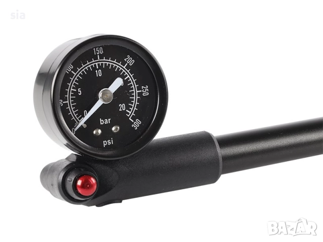 Ръчна помпа с високо налягане с манометър, 20 BAR / 300 PSI, снимка 2 - Аксесоари и консумативи - 51768322