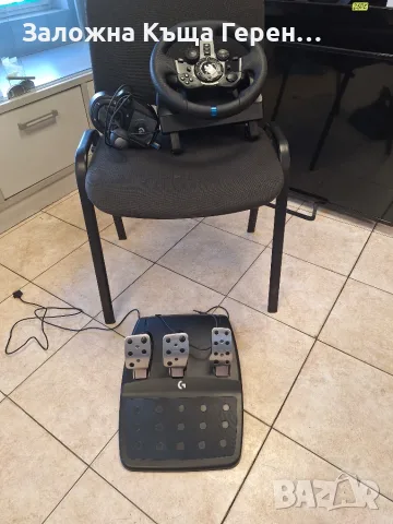Волан с педали Logitech G923, снимка 3 - Джойстици и геймпадове - 55832293