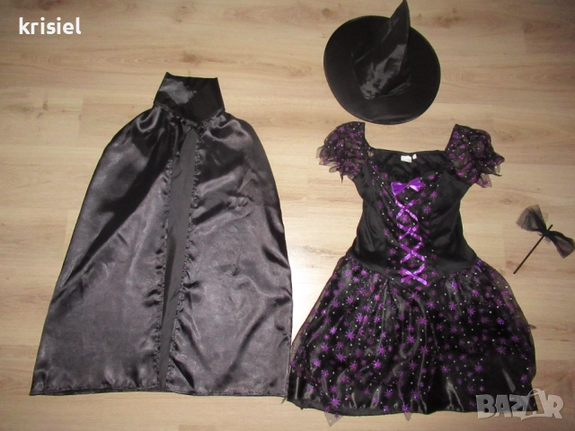 ХЕЛОУИН--ДАМСКА КРАСИВА рокля с аксесоари-38/40 номер S/М, снимка 1