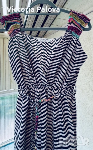 Дълга памучна рокля SORBET Франция, снимка 6 - Рокли - 50503973