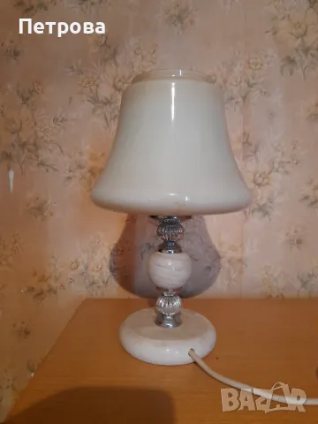 Нощна лампа с мраморна основа, снимка 1