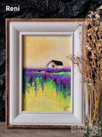 Лавандула, миниатюра пастел