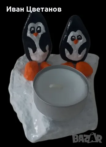 ръчно изработени коледни свещници, снимка 5 - Декорация за дома - 47640684