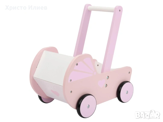 Дървена количка за кукли, снимка 3 - Кукли - 54349586