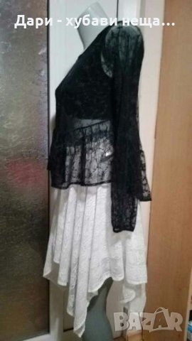 Пола и блуза/топ,от дантела👗👕🍀S,M👗👕🍀арт.3002, снимка 4 - Комплекти - 33716373