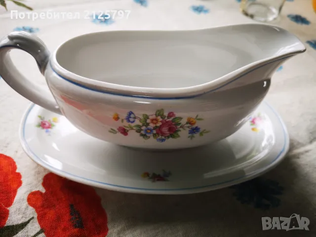 Порцеланова сосиера Zeh Scherzer 60 Jahre Bavaria, Germany , снимка 8 - Антикварни и старинни предмети - 49798073