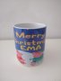 Коледна чаша с Пепа Пиг Peppa Pig прасенцето Пепа и име по поръчка, снимка 1 - Подаръци за рожден ден - 30811911