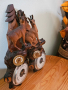 2 броя барометри от дърво и смола с декорация от планинска дива коза, снимка 3