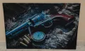 Светеща картина с LED осветление - револвер, снимка 1