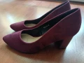 Дамски обувки на ток цвят бордо, снимка 4