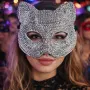 Маска с камъчета сребриста котка, снимка 2