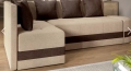 Разтегателен ъглов диван , бежов + кафяв, снимка 5