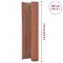 vidaXL Двустранна градинска ограда, 110x400 см, кафява, снимка 5