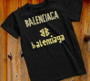 Тениска Balenciaga, Маркови тениски ,Баленсиага,черна тениска