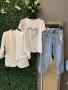 Дамски дънки,сако и тениска , снимка 1