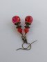 Красиви рубинено-червени обеци в стил Винтидж с бронзови орнаменти от новата ни колекция, снимка 4