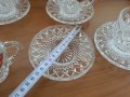 Кристални чаши за кафе чай Бохемия чехословакия, снимка 4