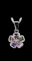 Sale Сребърно колие с ланче,"Flowers"coloured/ново, снимка 1 - Колиета, медальони, синджири - 44655449