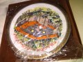 Рилски манастир  порцеланова чиния за стена с кутия диаметър 19см-нова, снимка 2