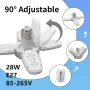 28W LED крушка с форма на вентилатор, снимка 1