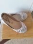 Обувки тип "балерина" сребристи ест.велур, 34, снимка 5