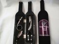 Комплект от 5 аксесоара за вино - във форма на бутилка., снимка 1 - Подаръци за мъже - 31783376