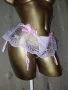 S/M  Розова прашка с колан и жартиери за чорапи , снимка 4