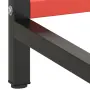 vidaXL Рамка за работна маса матово черно и червено 220x57x79 см метал, снимка 7