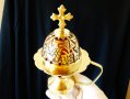 Бронзово кадило,кандило,цветен клетъчен емайл. , снимка 9