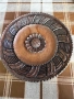 Дървена чиния дърворезба от махагон за декорация , снимка 1