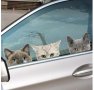 Куче коте глави самозалепващ стикер за стена прозорец автомобил кола мебел лепенка, снимка 1