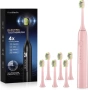 Електрическа четка за зъби за възрастни, 42000 VPM, 6 глави, 4 режима, розова, снимка 1