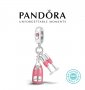 Талисман Pandora Пандора сребро 925 Pink Champagne. Колекция Amélie, снимка 1 - Гривни - 39578336