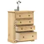 vidaXL Скрин Corona, 92x48x114 см, бор масив, снимка 2
