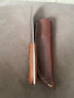 Ловен нож от Дамаска стомана дръжка дърво кожена кания, снимка 6