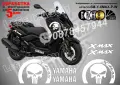 Yamaha X-Max XMax X Max стикери The Punisher, снимка 6