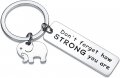 Нов Ключодържател с послание Подарък за сила най-добър приятел близък Слон късмет, снимка 1 - Други - 38415323