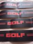 4 броя карбонови стикери с червен надпис GOLF  Голф за прагове на кола автомобил , снимка 1 - Аксесоари и консумативи - 40179540