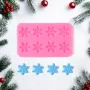 5689 Силиконов молд Снежинки, 8 гнезда, снимка 1